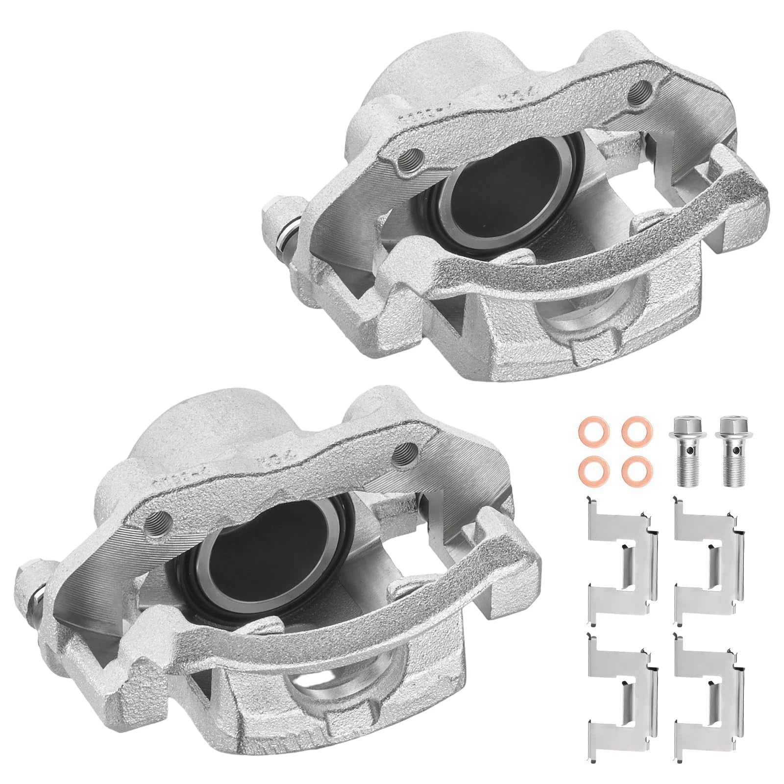 2Pcs Front Brake Calipers with Bracket for Nissan D21 Pickup (1986–2004)