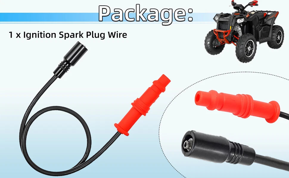 Ignition Spark Plug Wire & Cap for Polaris Ranger 500 (2008-2013)