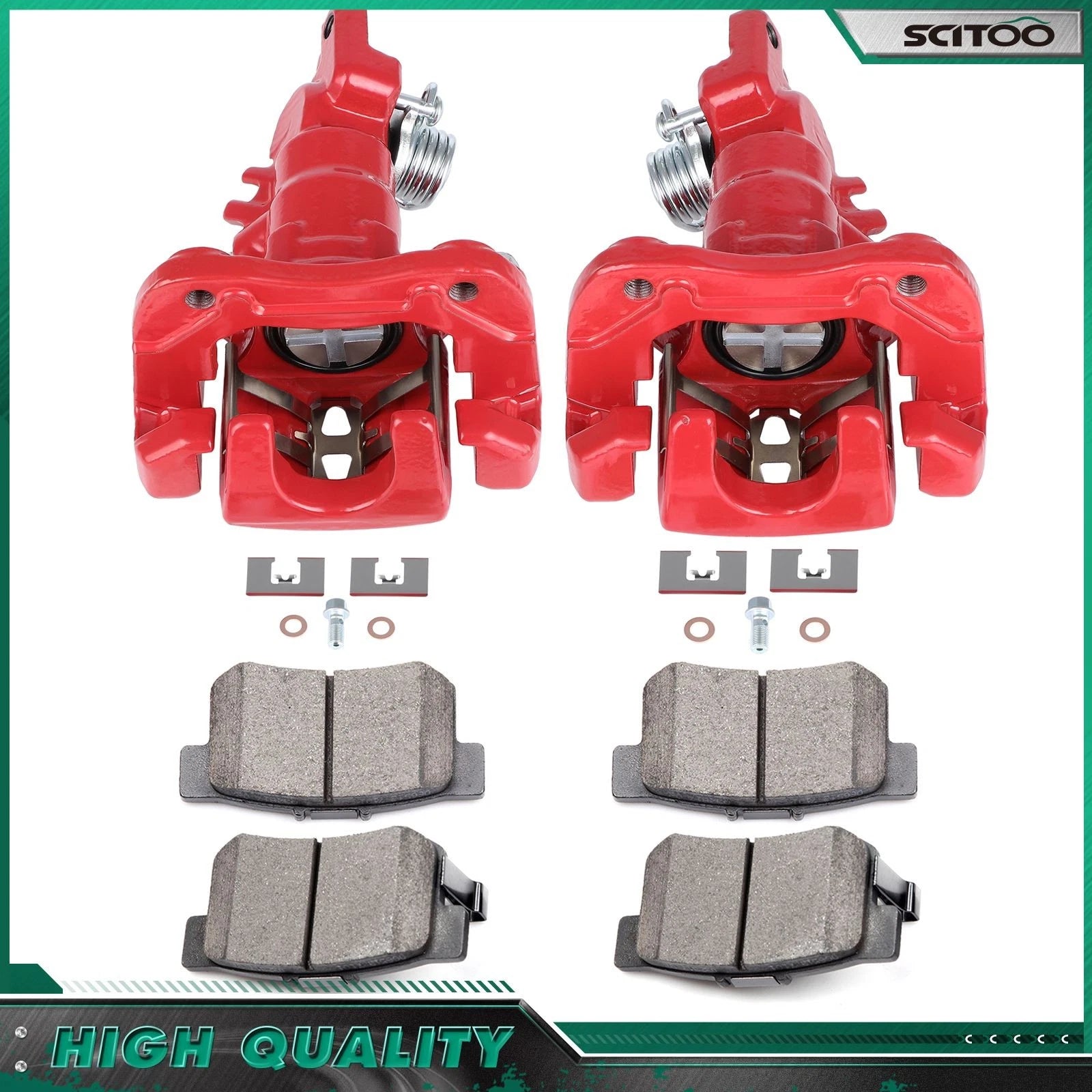 Rear Brake Calipers and Ceramic Pads for Acura TSX (2004–2008) Honda Accord (2003–2007)