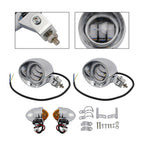 Custom Chrome Beam Headlight Fog Lamp for Racer Bobber Chopper