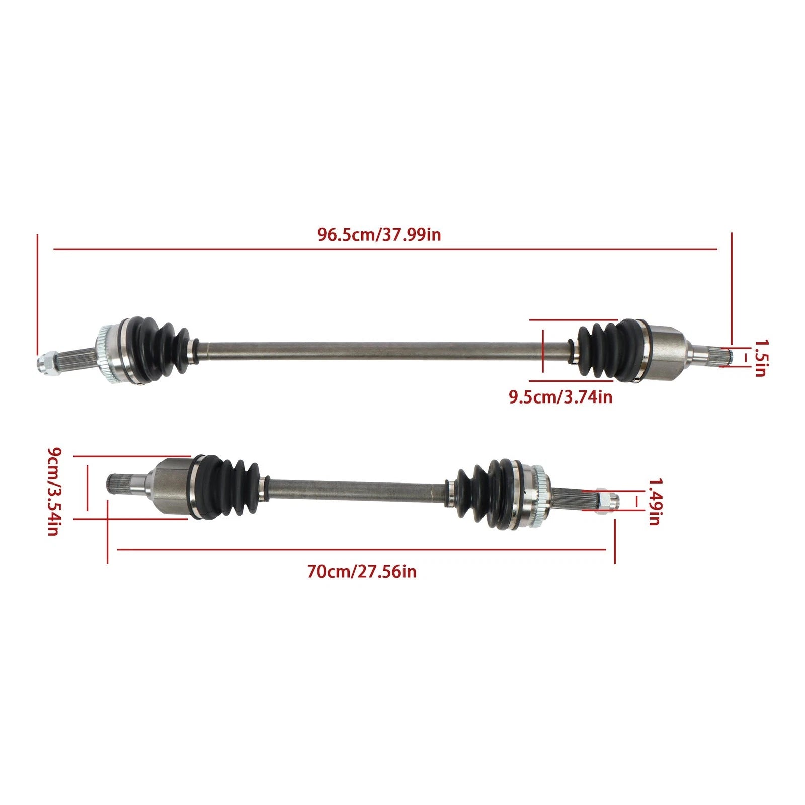 Front Left Right CV Shaft Set for Hyundai Elantra (2007–2010) 495012H101