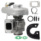 T04E T3 V-Band Turbocharger AR.63 with Black Heat Blanket for 1.5-2.5L