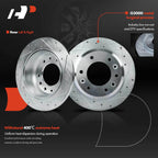 Set of 12 Drilled Brake Rotors & Ceramic Pads for Kia Sedona (2006–2012)