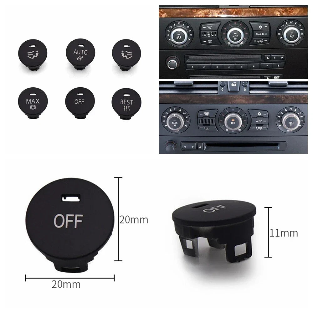 1 Set A/C Panel Switch Button Cover for BMW 5 Series E63 E60 E64 (2003–2010)