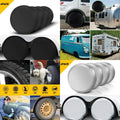 Waterproof Tire Cover for RV Trailer Camper (Black/Silver)