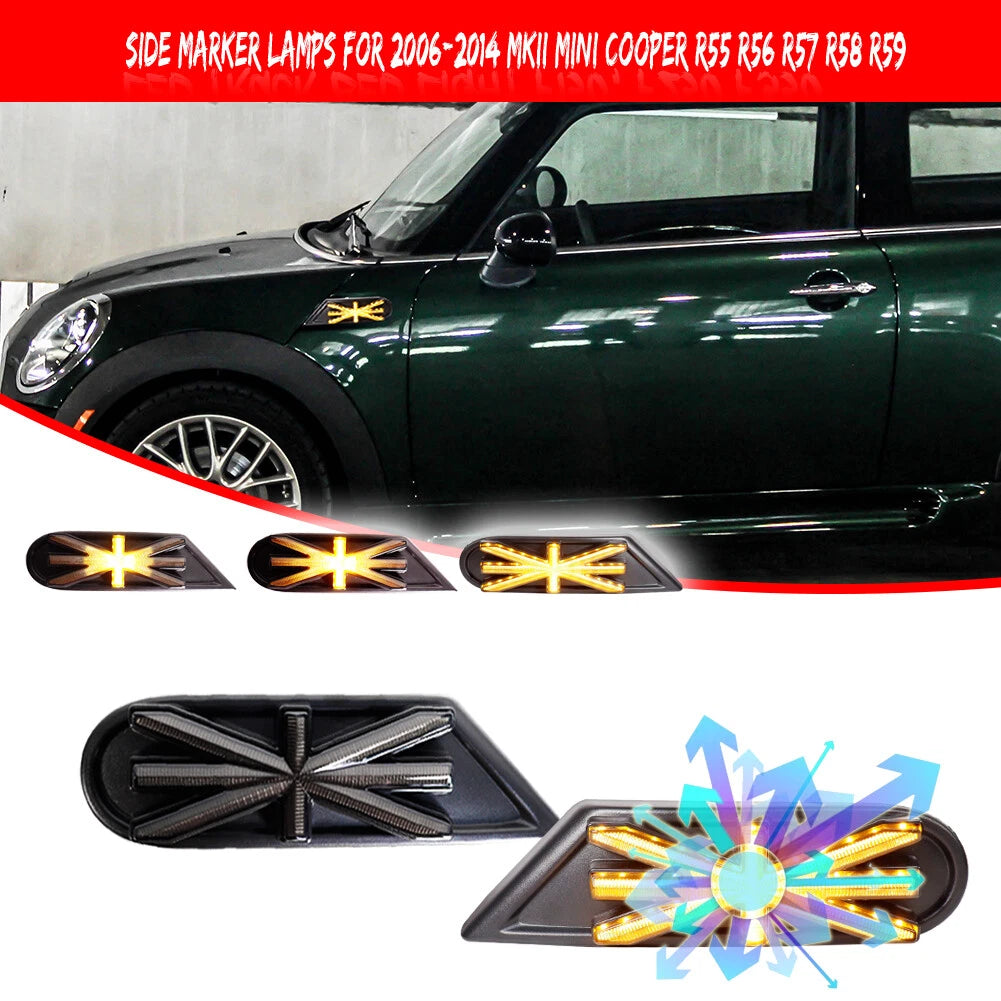 Sequential LED Side Marker Lights for MINI MKII R55 R56 R57 R58 R59 (2006–2015)