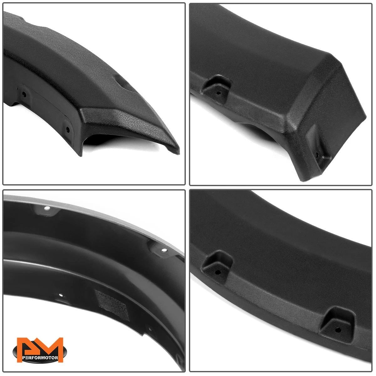 Set of 4 ABS Pocket-Riveted Wheel Fender Flares for Ford F150 (2015–2017)