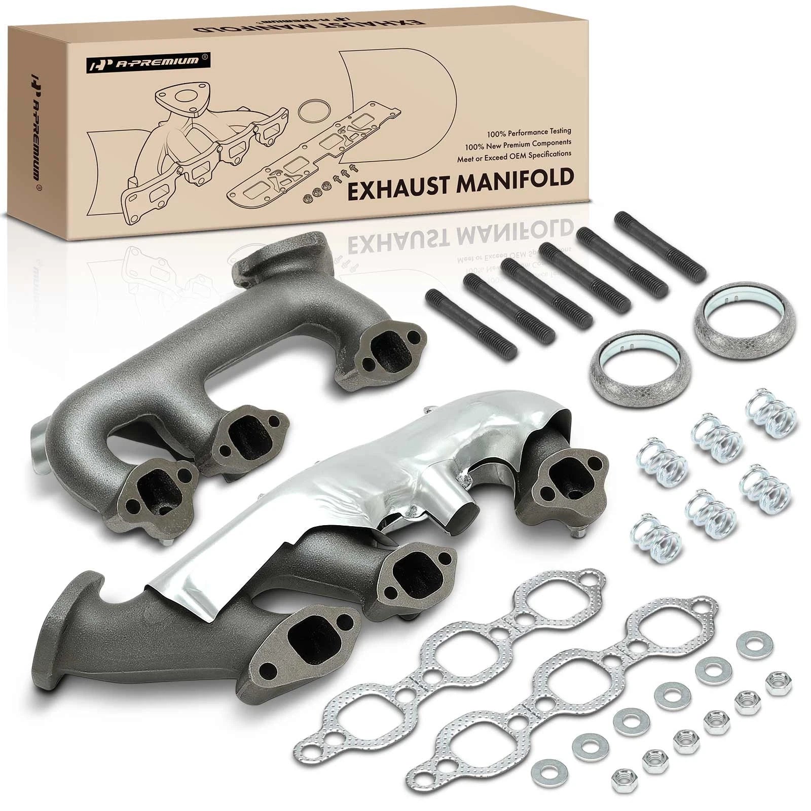 2X Exhaust Manifold with Gasket & Seal for Chevy C1500 GMC 