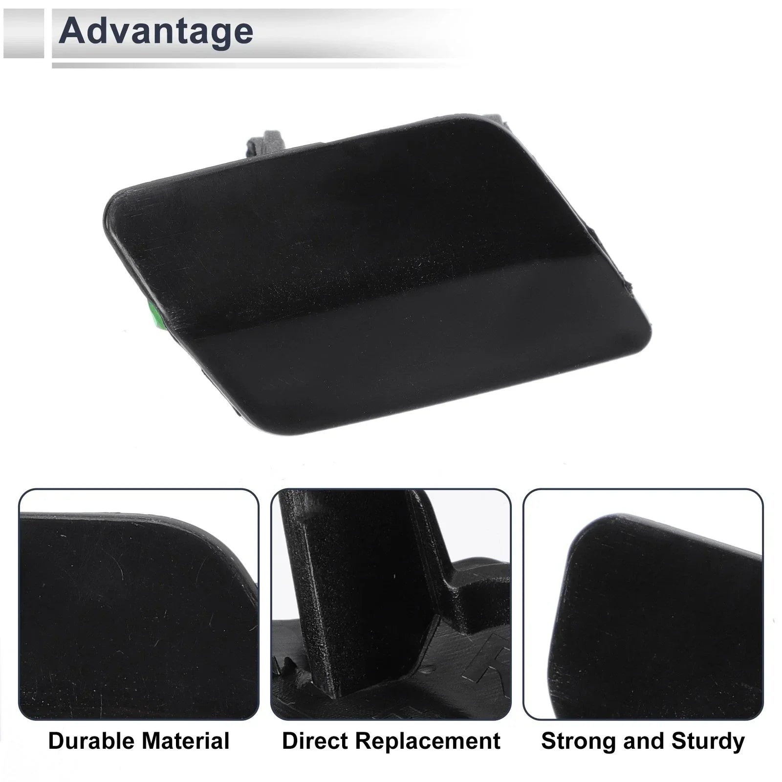Front Right Side Bumper Headlight Washer Nozzle Cover Cap for BMW 335i GT Black