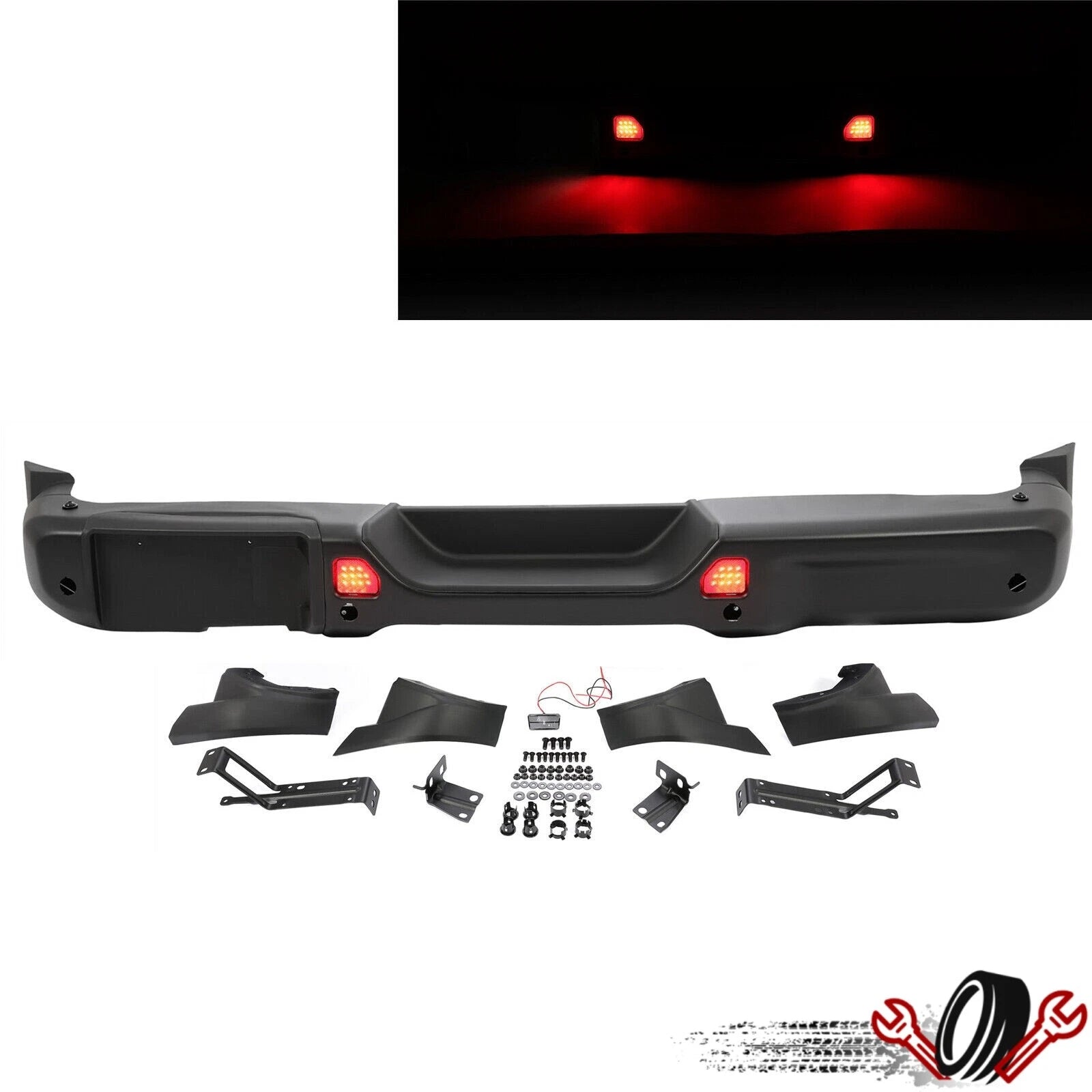 Rear Bumper Kit 10th Anniversary Style for Jeep Wrangler JL Gladiator (2018–2024)