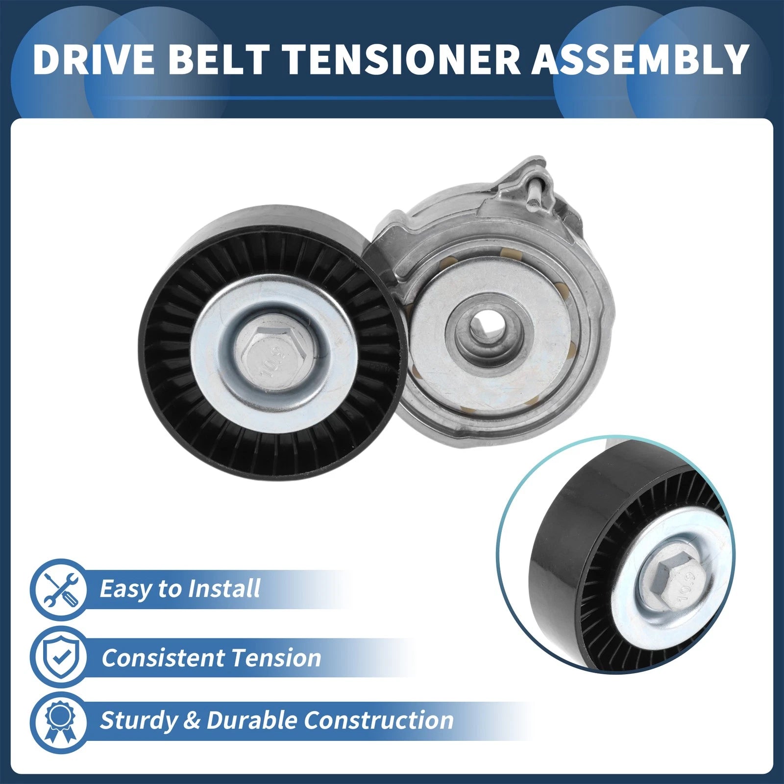 Belt Tensioner for Audi A6 (2004–2011) No. 06E903133T Metal