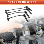 Set of 4 Spark Plug Wire Ignition Coil Cables for Ford Ranger L4 2.3L (2001–2007)