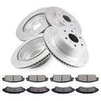 Set of 4 Drilled Rotors & Brake Pads for Chevy GMC Silverado Sierra 1500 Tahoe