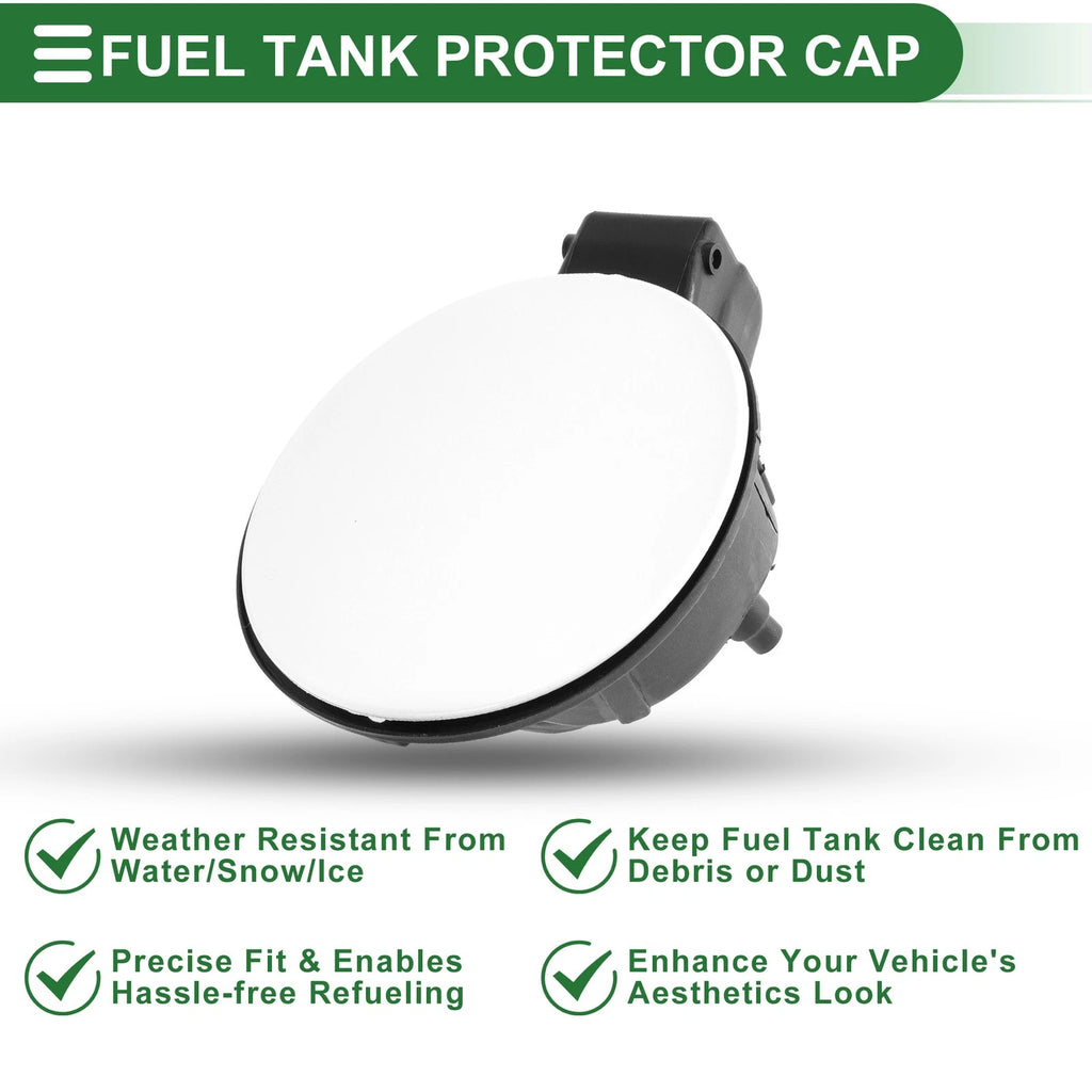 Fuel Tank Door Cap for Volkswagen Polo (2011–2018) Fuel Filler Flap Cover White