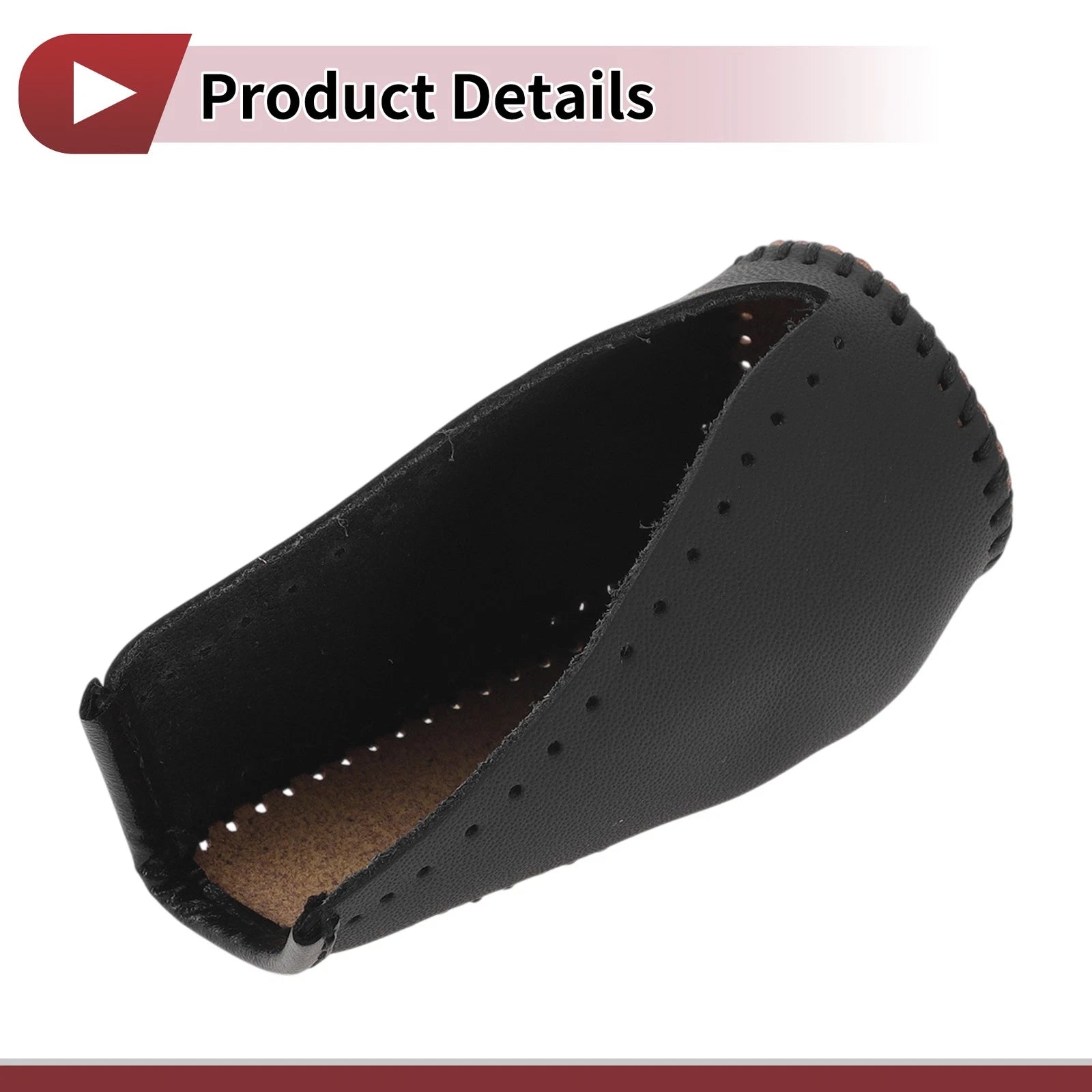 1 Pc Gear Shift Knob Cover for Toyota Corolla (2014–2018) Brown Faux Leather