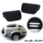 2X Smoke White LED Rear Bumper Side Marker Lamps for Honda CR-V (1997–2001)