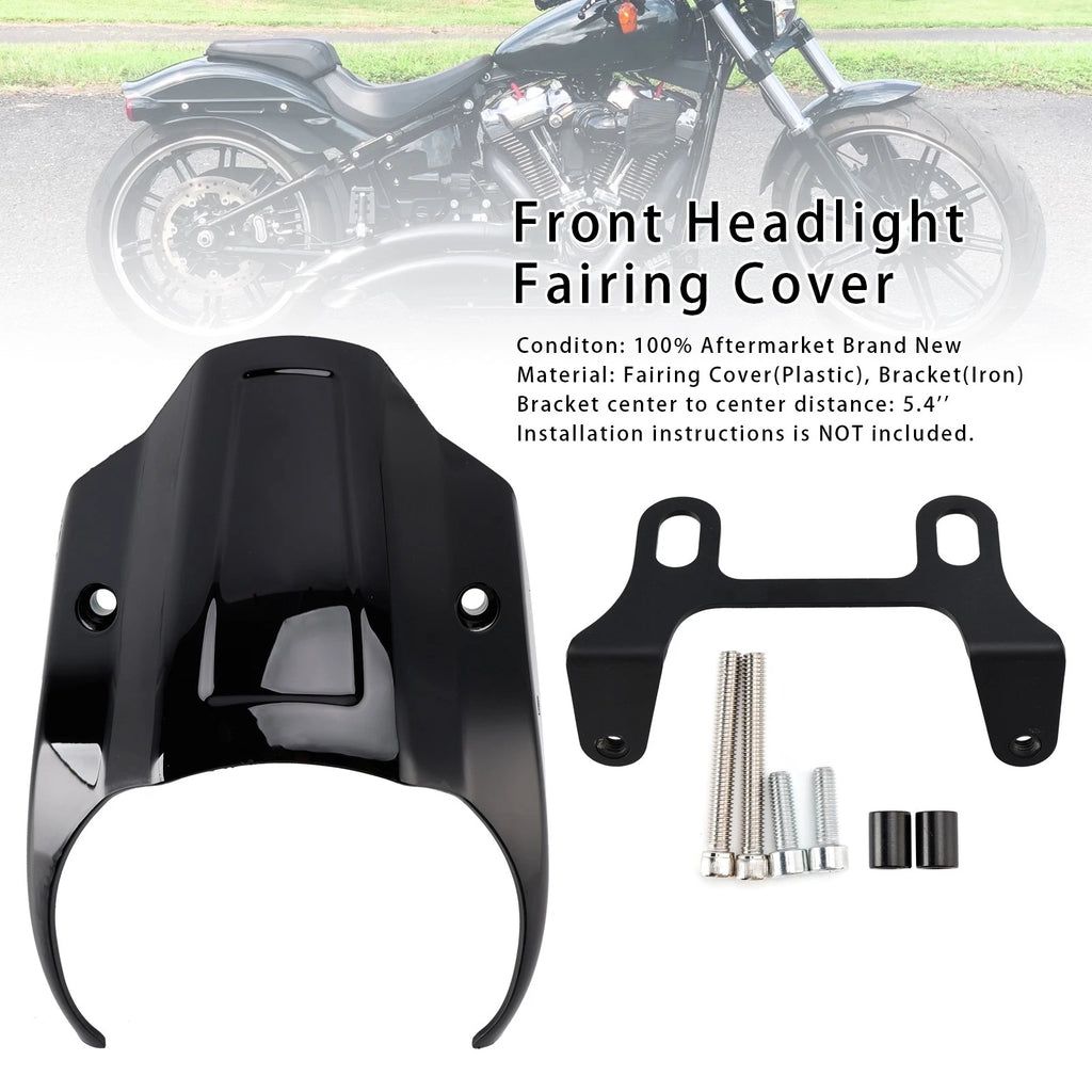 Front Headlight Fairing Cover for Harley Breakout FXBR FXBRS (2018–2024) Black