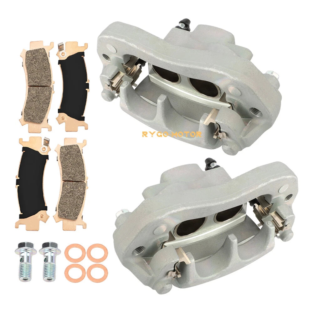 Front Left + Right Brake Calipers w/Pads for Honda Pioneer 1000 M3/M5/M6 (2016–2023)