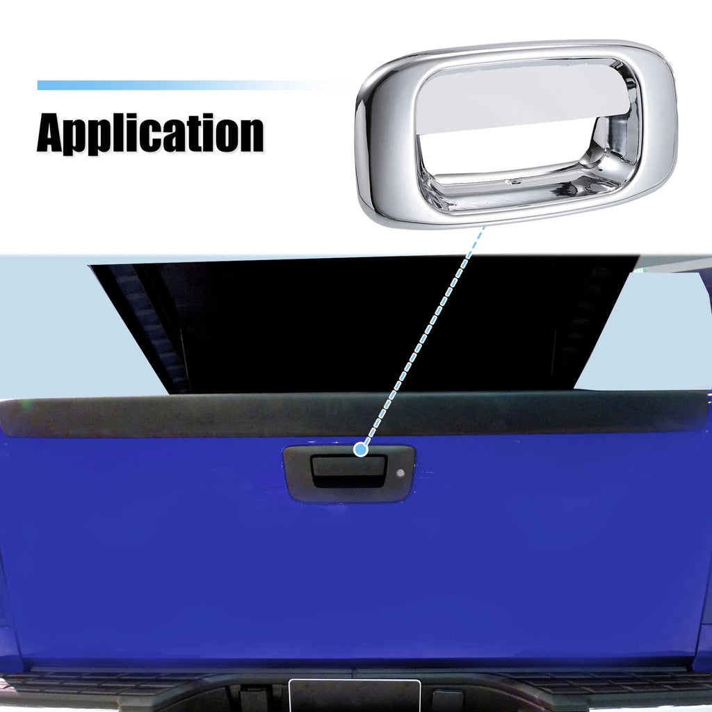 Set of 2 Chrome Tailgate Handles & Bezels 15228539 for Chevrolet GMC 