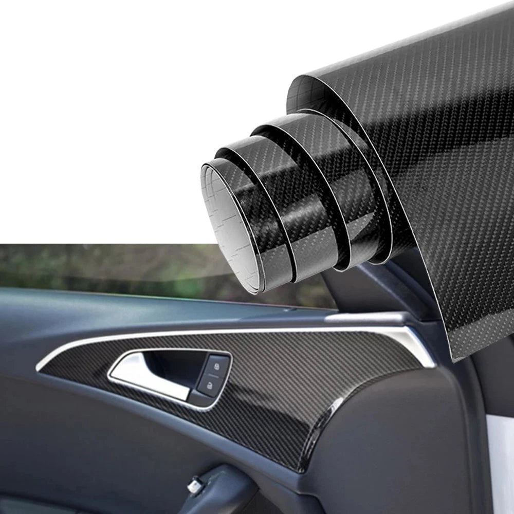 5D Waterproof Carbon Fiber Vinyl Wrap for Cars (Universal Fit)