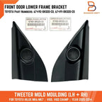 Black Tweeter Mould Front Door Lower Frame for Toyota Hilux Ute Vigo (05-14)