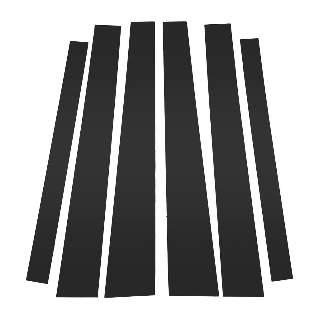 6 Pcs Door Pillar Window Trim for Mitsubishi Pajero (2009–2015) Black