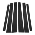 6 Pcs Door Pillar Window Trim for Mitsubishi Pajero (2009–2015) Black