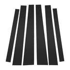 6 Pcs Door Pillar Window Trim for Mitsubishi Pajero (2009–2015) Black