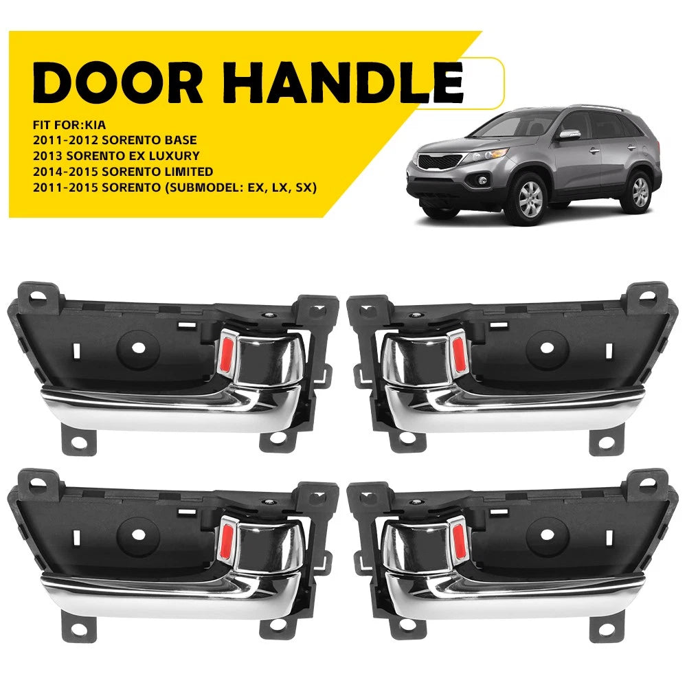 4X Inside Door Handle L+R 826101U000 for Kia Sorento (2014–2015)
