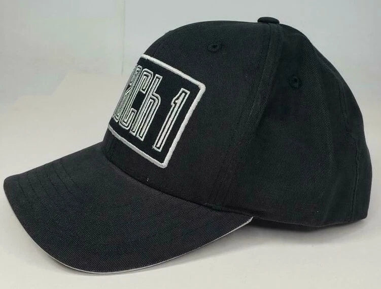 Licensed Mach 1 Hat Cap Black with White Logo for Ford Mustang Mach 1 (2018–2024)