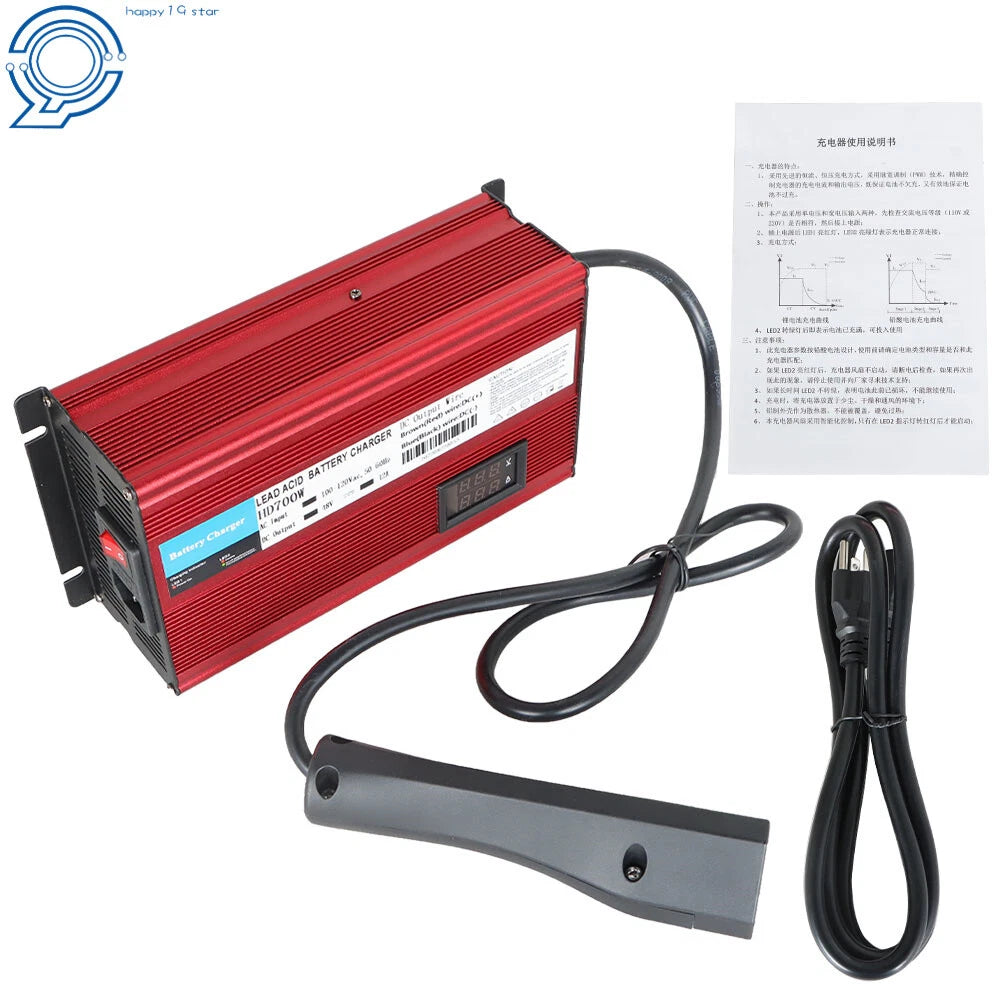 Golf Cart Charger for EZGO RXV & TXT (48V, 12A)