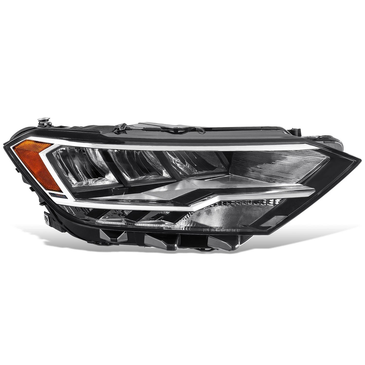 Right Headlight for Volkswagen Jetta (2019–2023) - Black Housing, Amber Corner