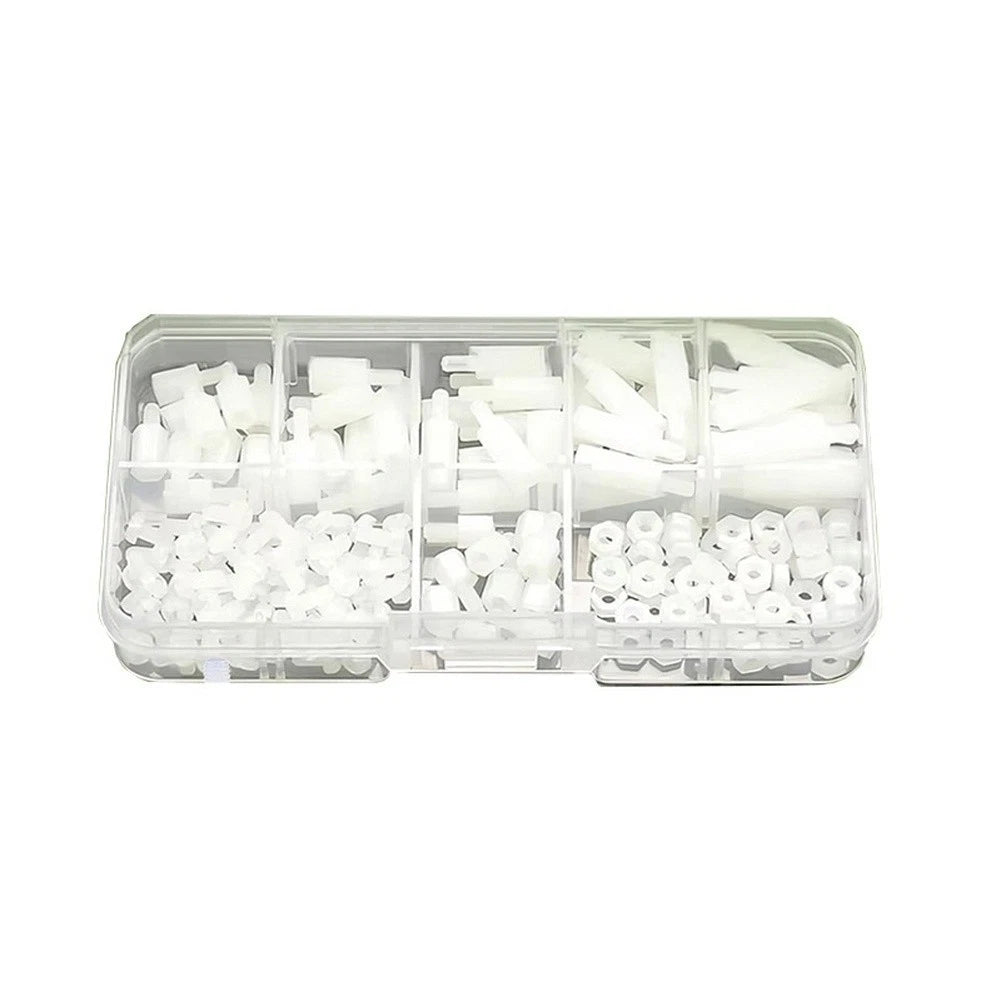 180 Piece Nylon Screw Nut Washer Kit for M3 Fasteners (Hex Head)