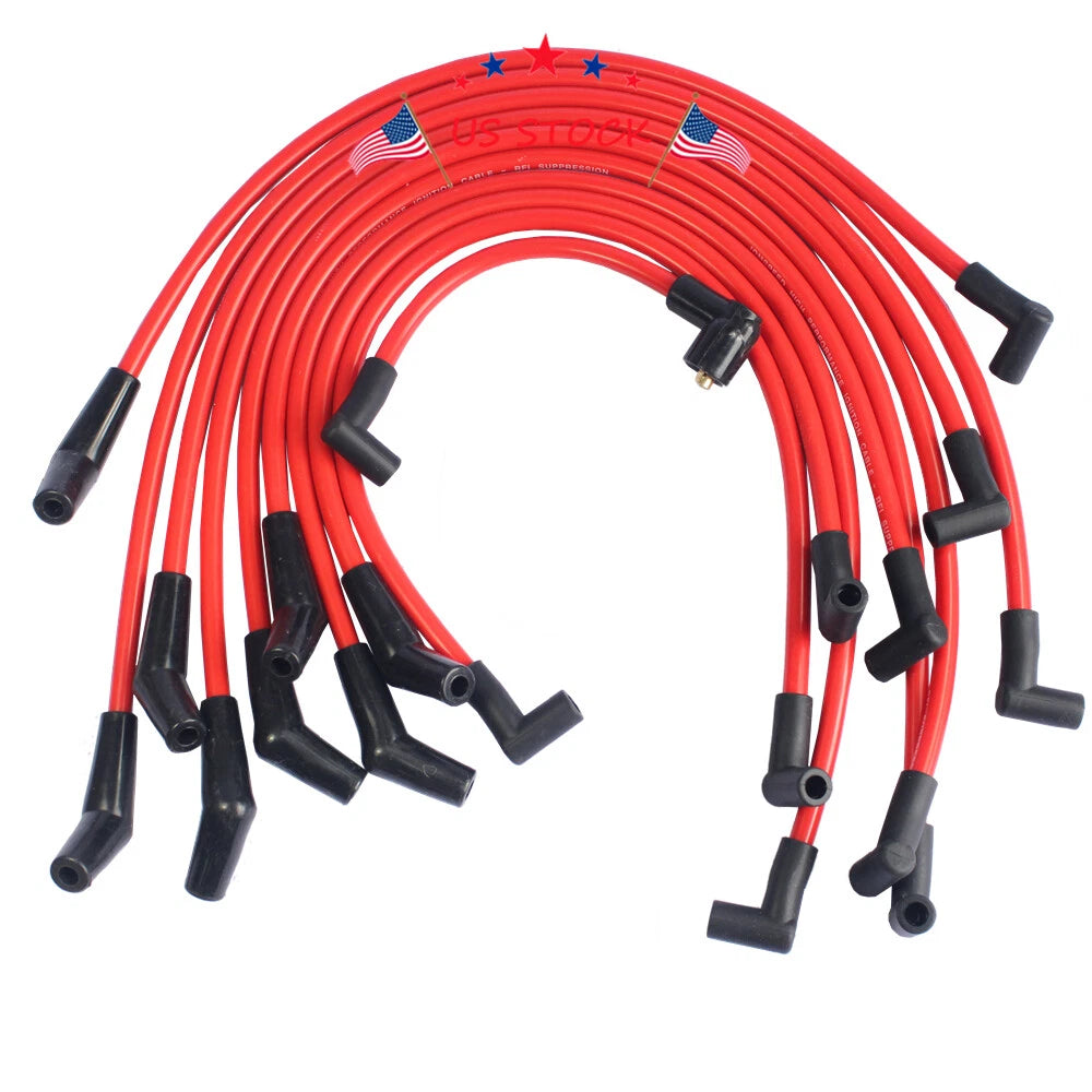 Set of 8 Racing Spark Plug Wires for Ford Mercury Lincoln (1980–1995)