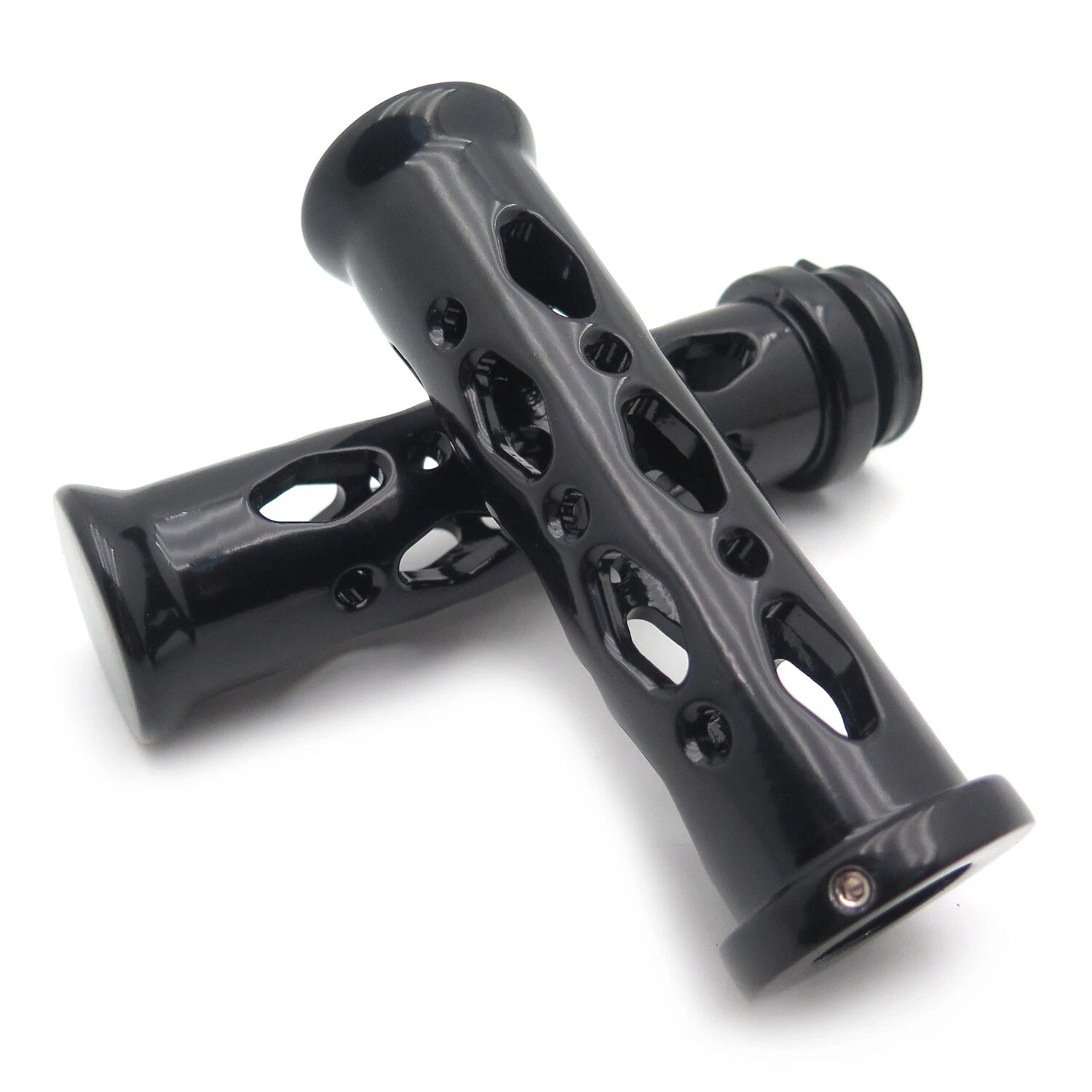 CNC Billet Aluminum Hand Grips for Honda Kawasaki Suzuki Yamaha (7/8")