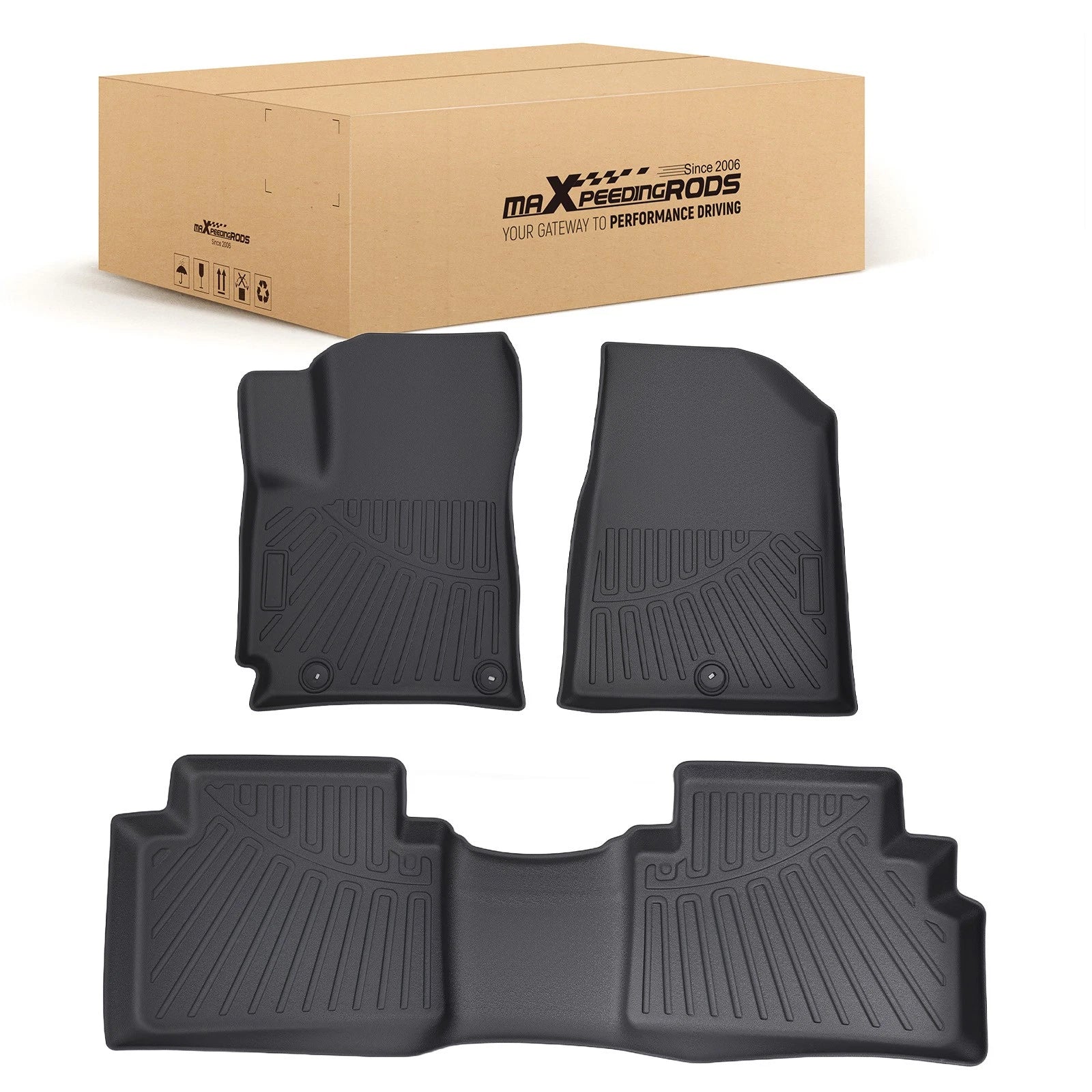 Set of 4 Anti-Slip TPE Carpet Floor Mats for Kia Soul (2020–2025)