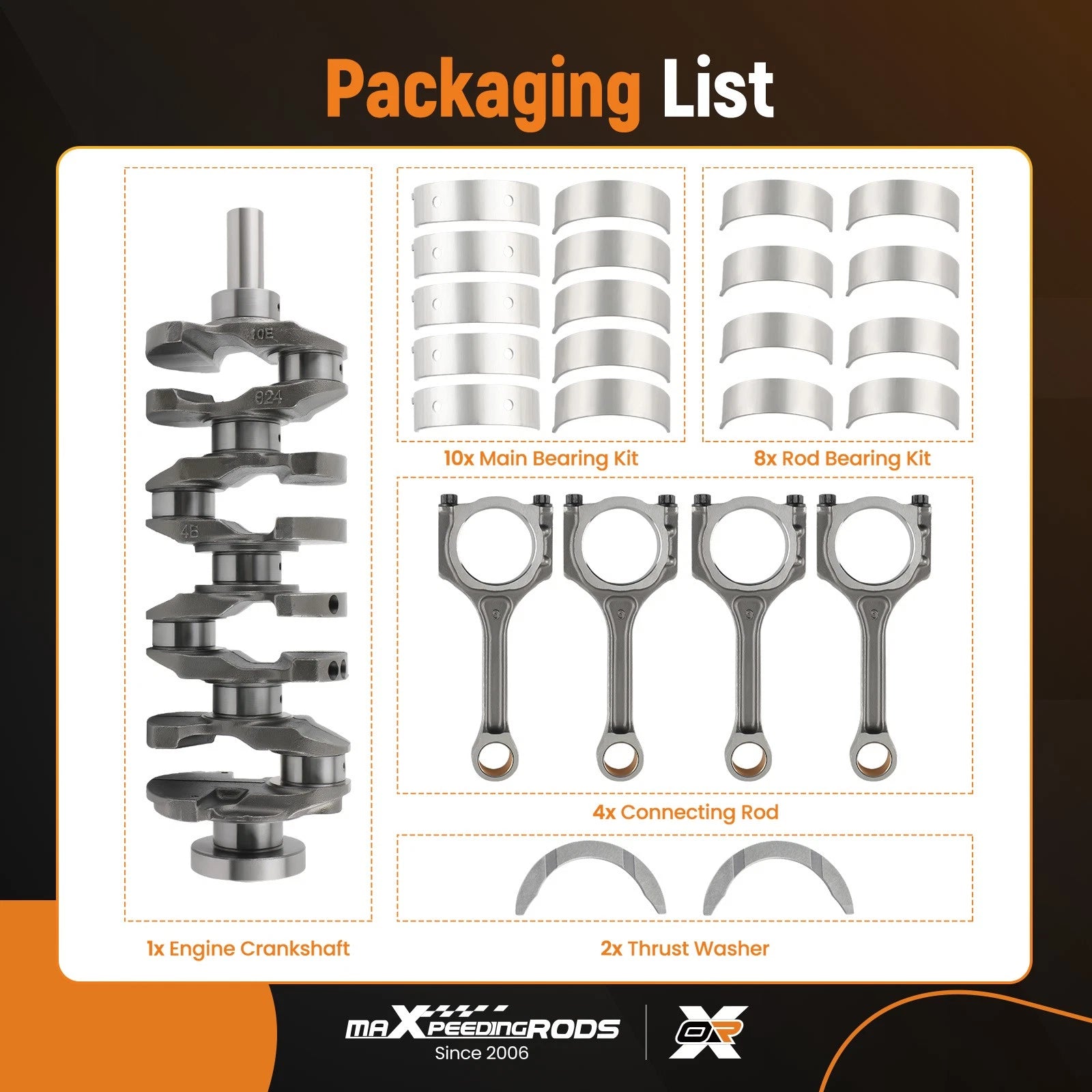 G4KJ Engine Crankshaft Connecting Rod for Hyundai Sonata, Kia Forte, Optima (2011–2019)