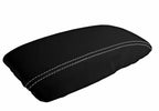 Leather Console Lid Armrest Cover for Honda Accord (1998–2002) White Stitch