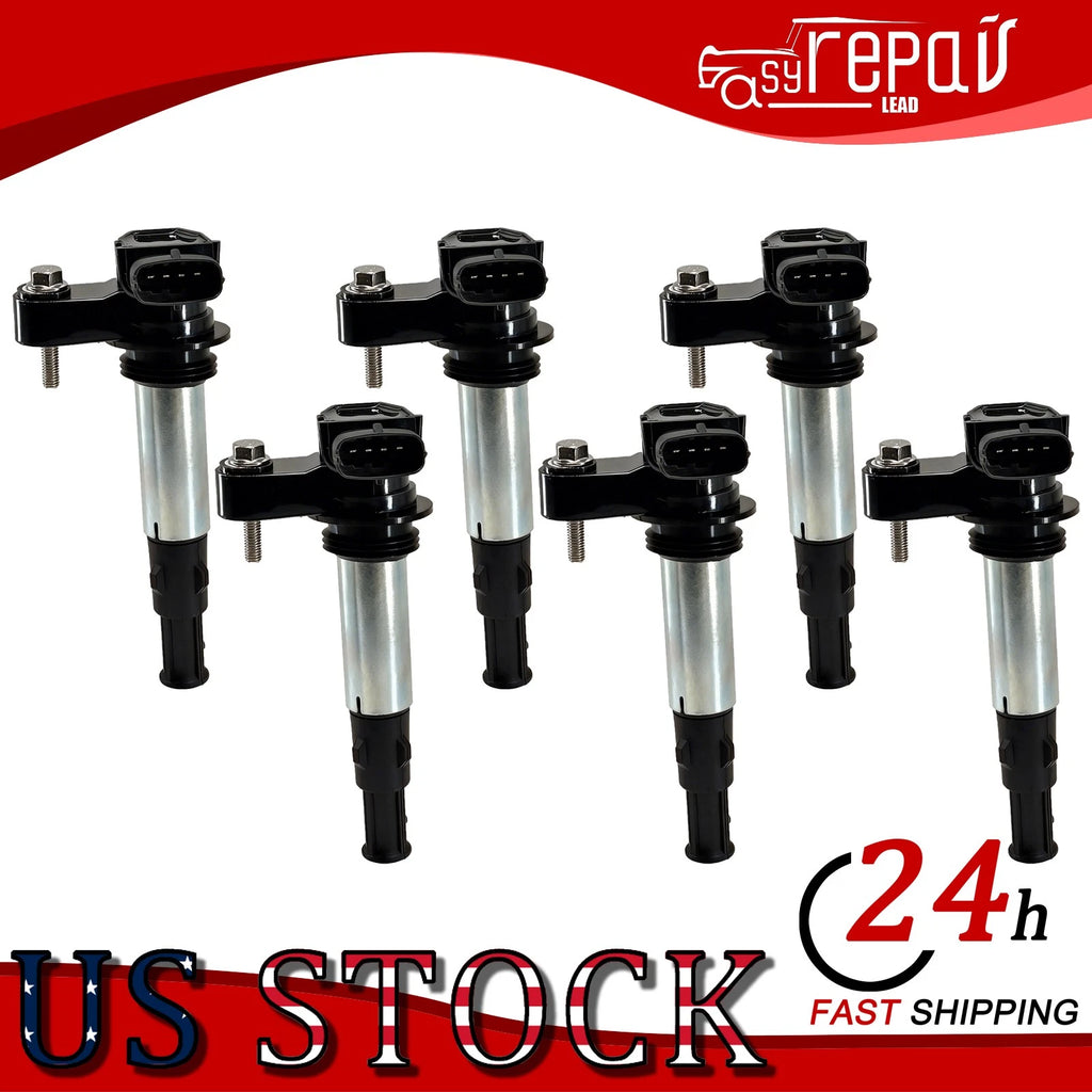 6X Ignition Coil & Spark Plug for Cadillac SRX CTS (2004–2016)