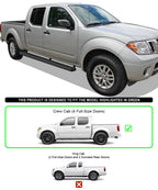 Running Boards for Nissan Frontier Crew Cab 2005-2026 5in
