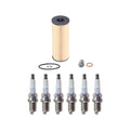 Wix Engine Oil Filter & NGK 6 Spark Plugs Kit for Mercedes W124 300CE 300E (1986–1995)