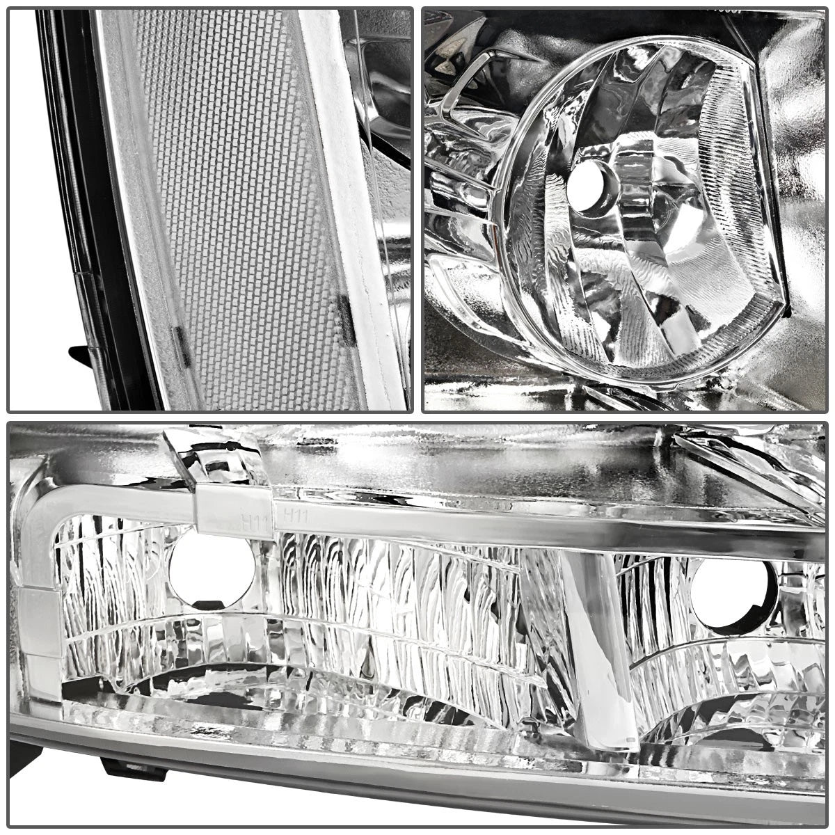 2X Chrome/Clear Signal Headlights for Chevy Tahoe Suburban (2007–2014)