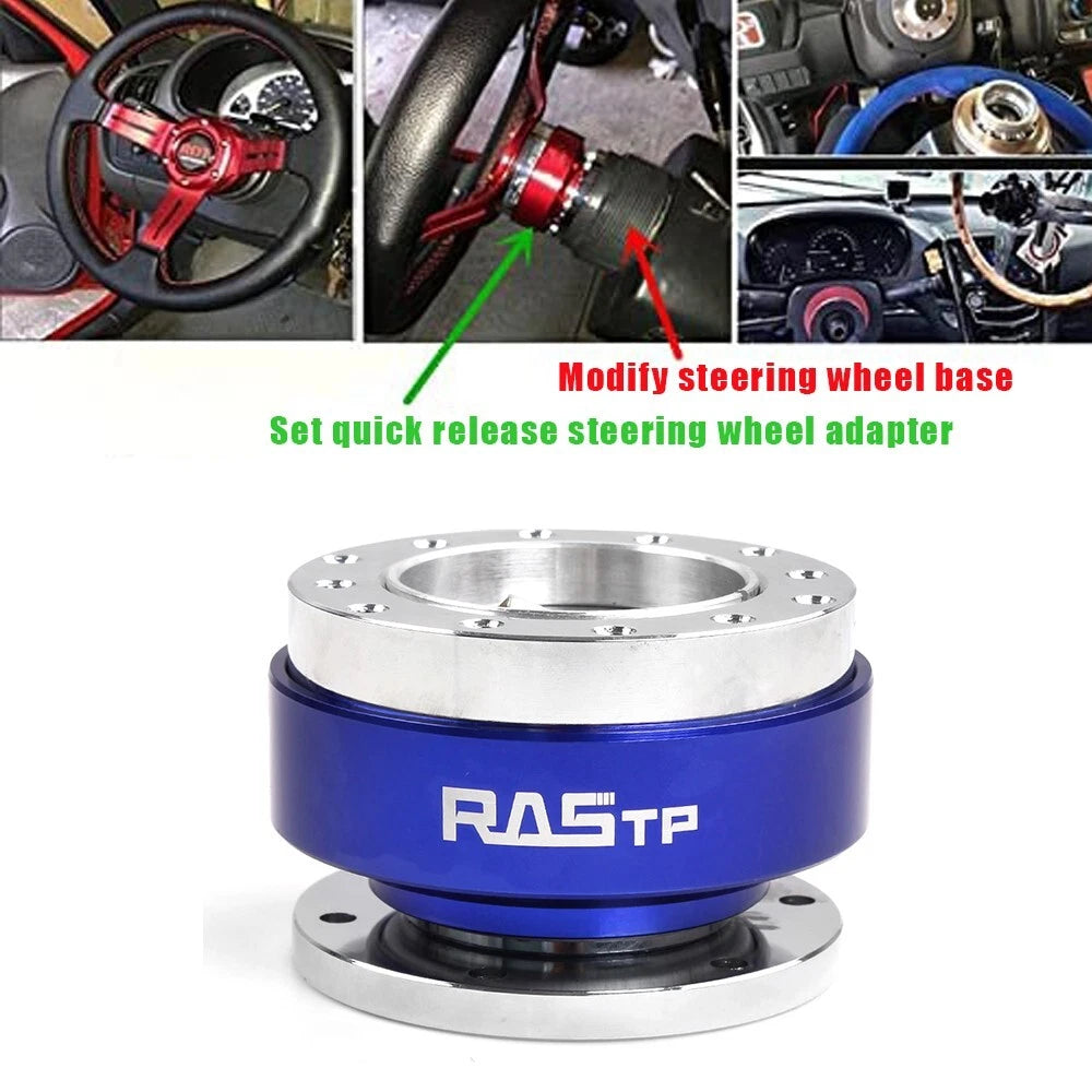 Steering Wheel Quick Release Hub Adapter Snap Off Kit for Universal Cars