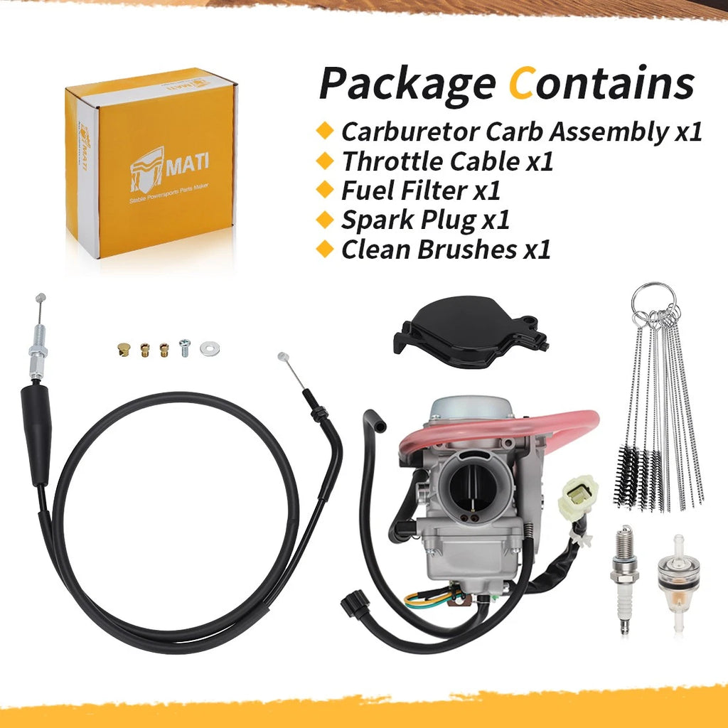 Carburetor & Cable for Kawasaki Prairie 300 KVF300A KVF300B (1999–2002)