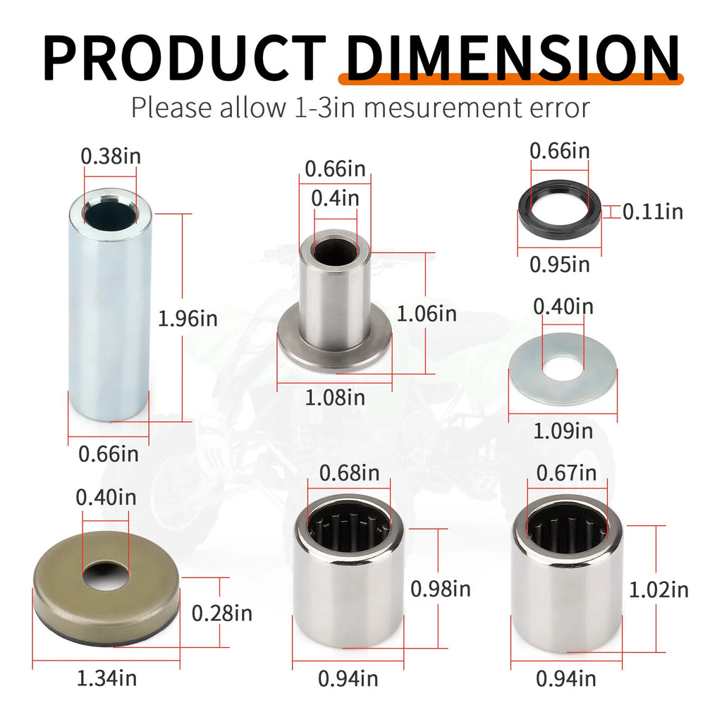 Front Upper Lower A-Arm Bushing Seal Kit for Suzuki Quadsport Z400 (2003–2014)