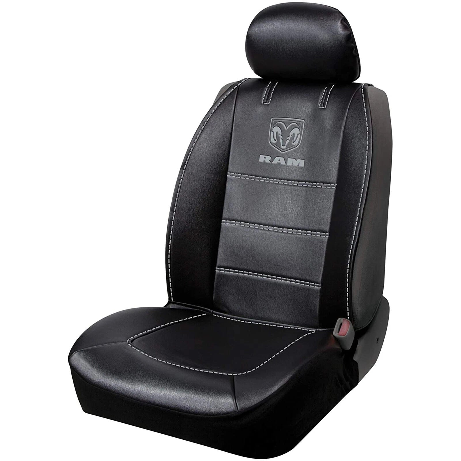 3-Piece Sideless Synthetic Leather Seat Cover for Ram Truck