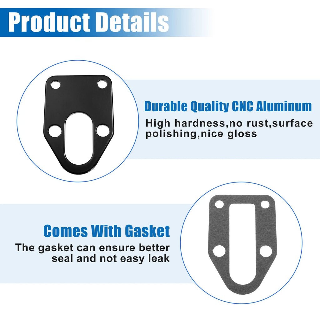 Set of 1 Fuel Pump Mounting Plate with Gasket for Chevy SBC 283 327 (1964–1986)