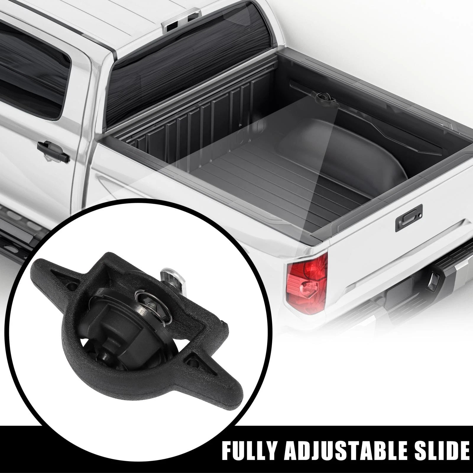 2pcs Tie-Down Bed Cargo Cleat for Toyota Tacoma (2005–2020) PT278-35112 Black