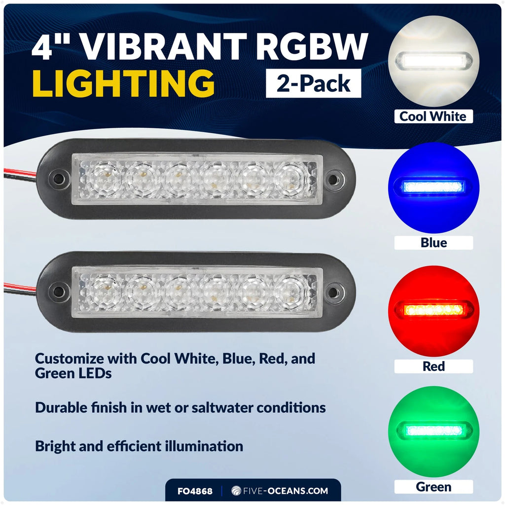 4" RGBW LED Boat Interior Lights for Five Oceans (IP67, 12V, FO4868)