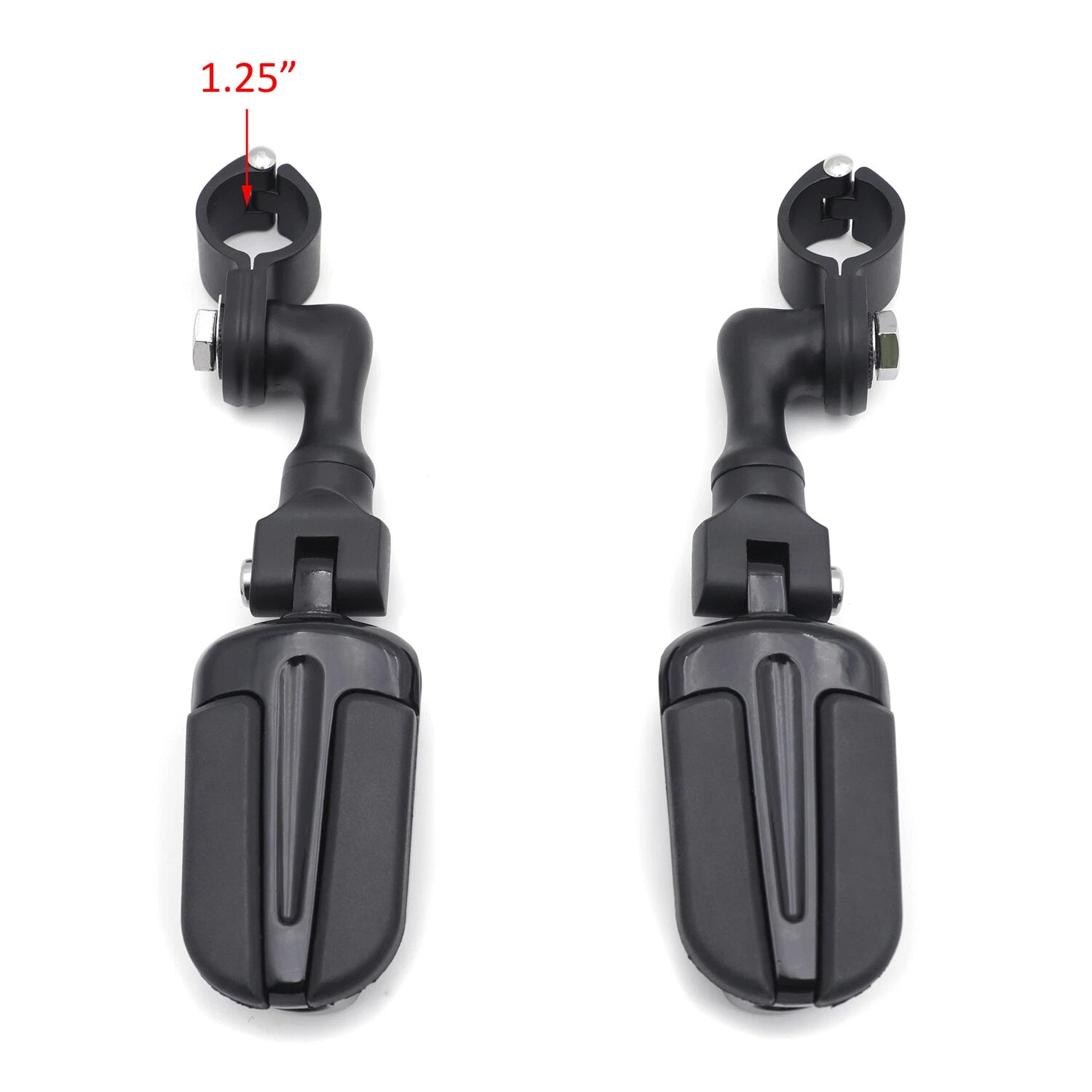 3" Stem Clamp Black Slipstream Footpeg 1-1/4" for Yamaha Road Star Warrior (2002–Present)